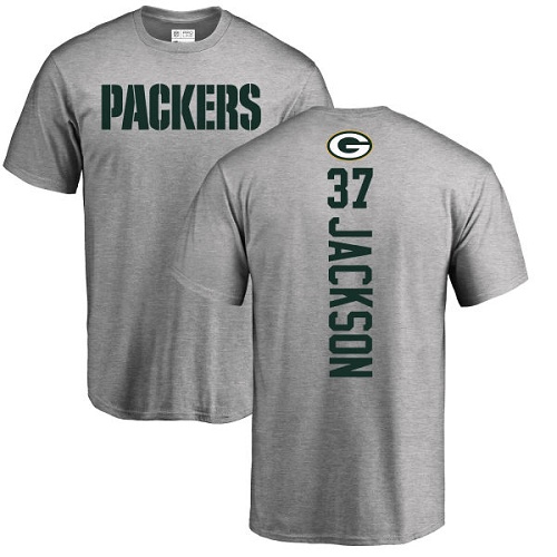 Men Green Bay Packers Ash #37 Jackson Josh Backer Nike NFL T Shirt->women nfl jersey->Women Jersey